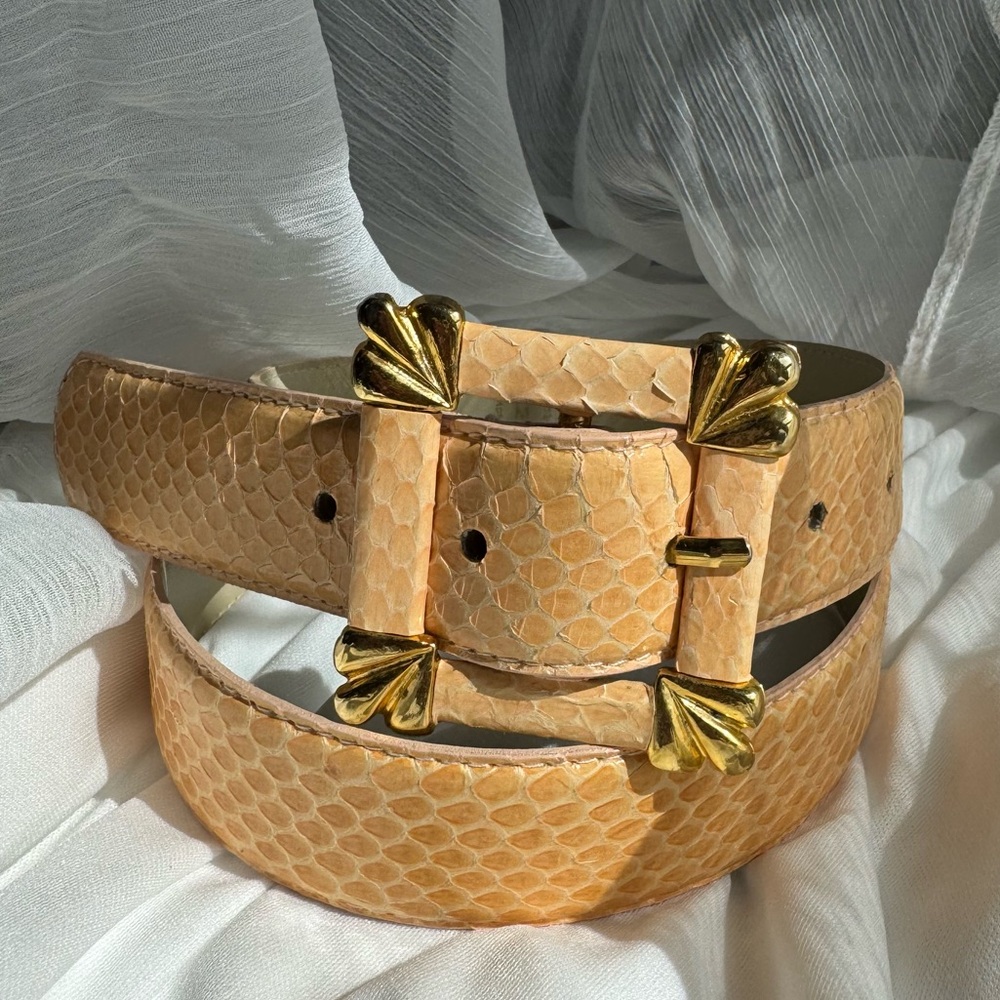 Genuine snake skin belt